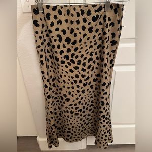 Rachel Zoe Leopard Print Midi Skirt